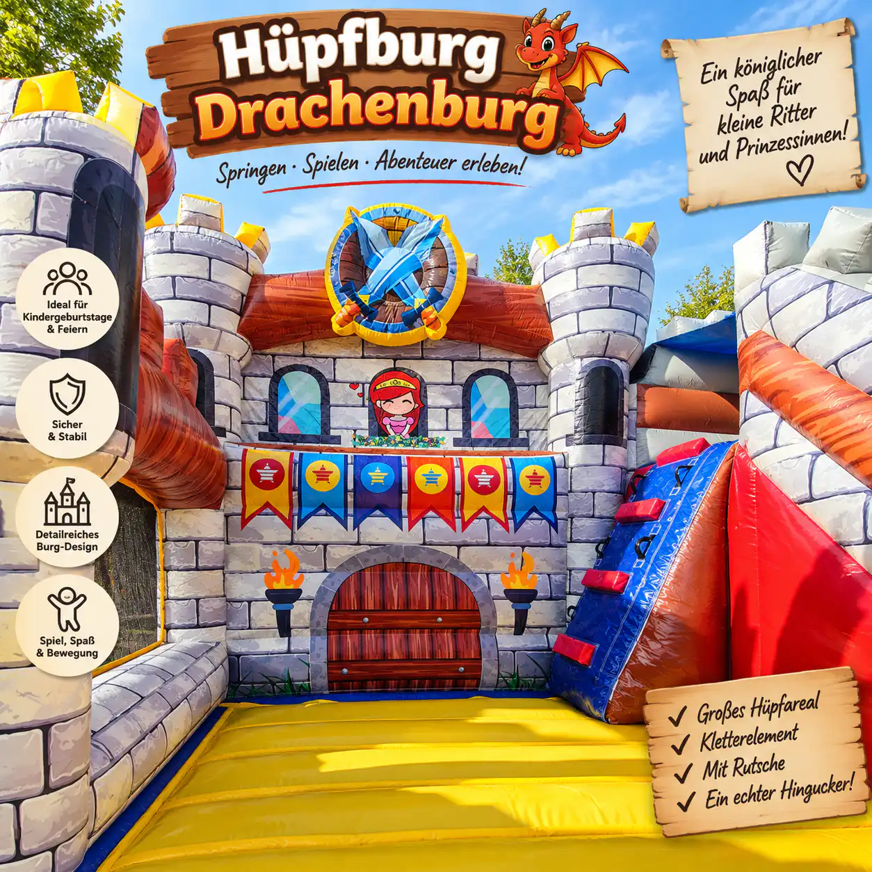 Hüpfburg Drachenburg mieten